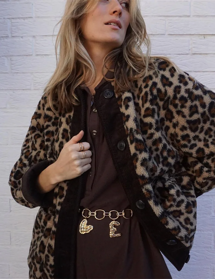 Greta | Faux Fur Jacket | Leopard Print