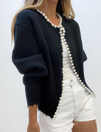 Annelise - Long Sleeve Pearl Cardigan