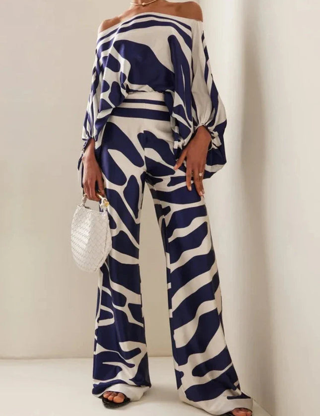 Sarah | Off-Shoulder Two-piece Set with Pattern