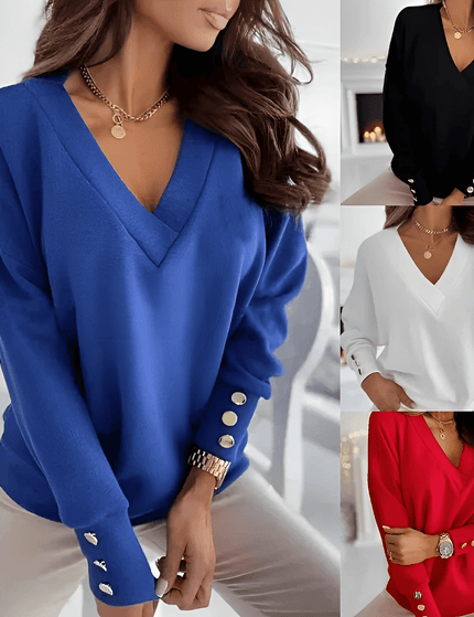 Elina | Ladies V Neck Jumper